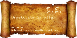 Draskovits Sarolta névjegykártya
